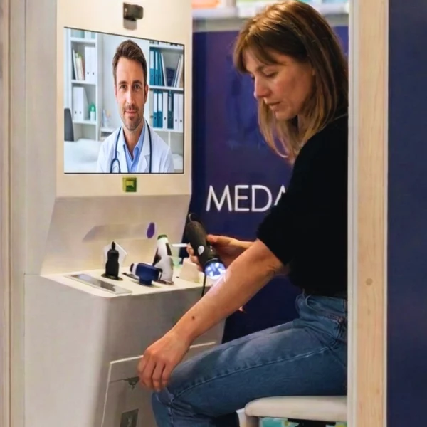 téléconsultation avec un dermatoscope